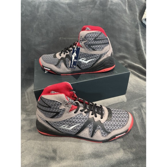 Everlast Boxing Shoes Size 12M Grey/Red. - Picture 3 of 5